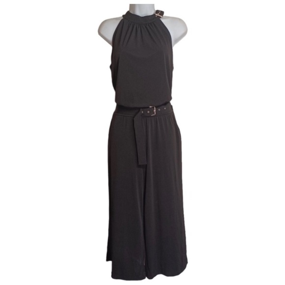 MICHAEL Michael Kors Pants - Michael Michael Kors Halter Buckle Straight Wide leg Jumpsuit Size S